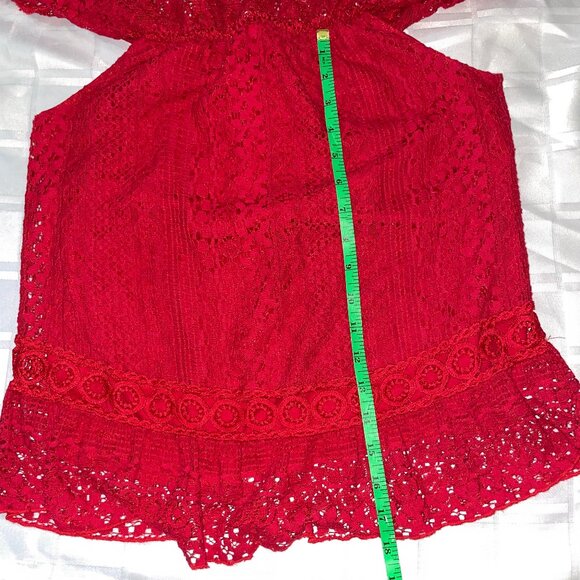 π Bundle Deal: 4 for $20! π off the shoulder red lace top S - Picture 7 of 9